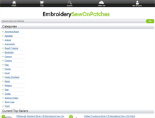 Tablet Screenshot of embroidery-sew-on-patches.com